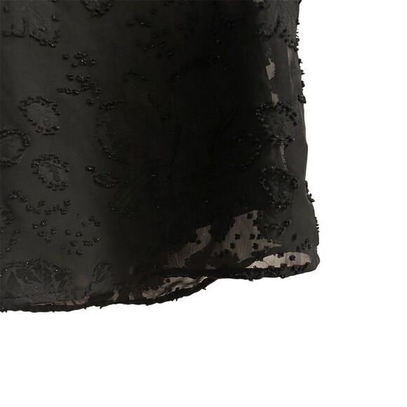 Elle Women's Black Flutter Sleeve Blouse Top Size S Casual Spring - Picture 10 of 15